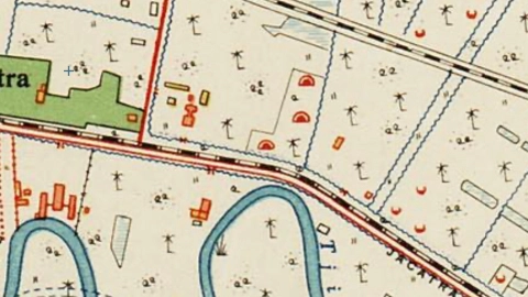Lokasi Makam Souw Beng Kong pada Peta Batavia 1918