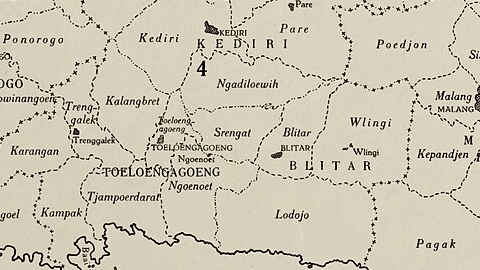 Peta Kawedanan Srengat tahun 1936