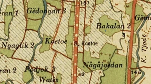 Peta Stasiun Kutu tahun 1920