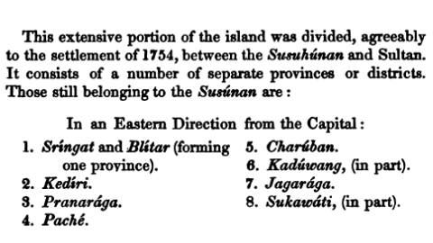 Sringat dalam The History of Java Karya Raffles