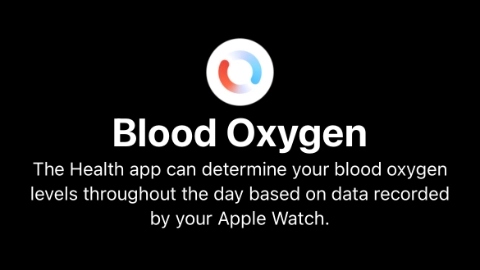 Tampilan apkikasi penukuran oksigen dara di iPhone